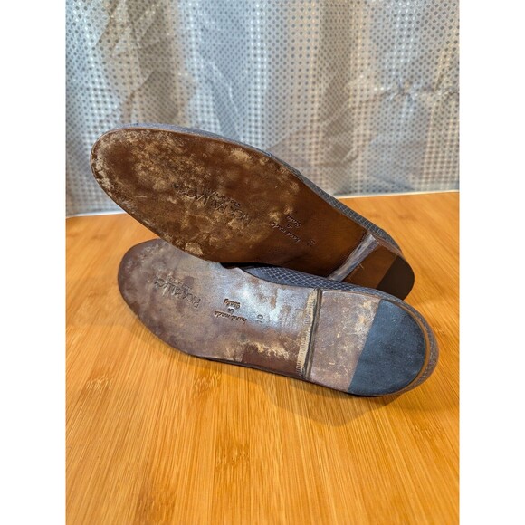 Rick Pallack Snakeskin Navy Blue Loafers Shoes Designer Size 10 Men's (Y06) - Picture 4 of 6